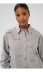KAFFE Grey / White Stripe Amarianne Shirt  