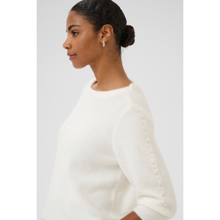 KAFFE Abetty Chalk Knit Pullover - Off-White