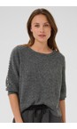 KAFFE Grey Mel Abetty Grey Knit Pullover  