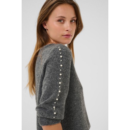 KAFFE Abetty Grey Knit Pullover - Grey