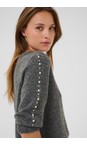 KAFFE Grey Mel Abetty Grey Knit Pullover  