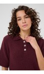 KAFFE Windsor Wine Aemilie Polo Pullover  