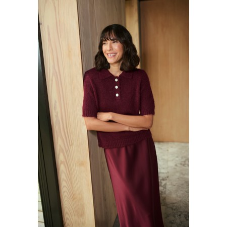KAFFE Aemilie Polo Pullover - Red
