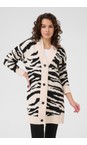 KAFFE Turtledove / Black Asandra Cardigan  