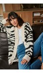 KAFFE Turtledove / Black Asandra Cardigan  