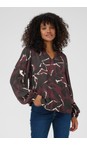KAFFE Windsor Wine / Black Abeate Amber Blouse  
