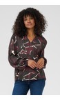 KAFFE Windsor Wine / Black Abeate Amber Blouse  