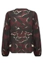 KAFFE Windsor Wine / Black Abeate Amber Blouse  