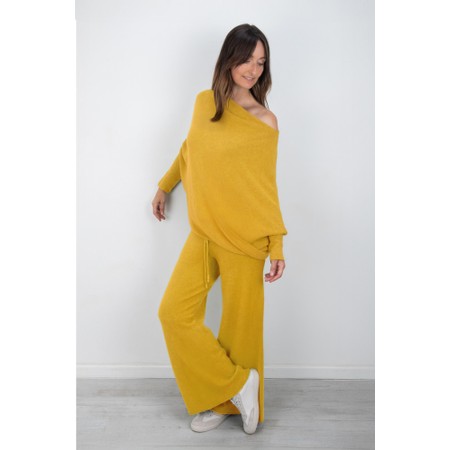 Amazing Woman Colette Antique Gold Supersoft Knit Trousers - Gold