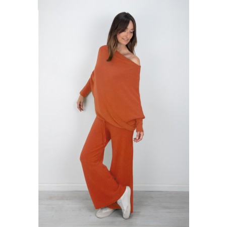 Amazing Woman Colette Burnt Orange Supersoft Knit Trousers - Orange