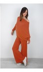 Amazing Woman Burnt Orange Colette Burnt Orange Supersoft Knit Trousers  