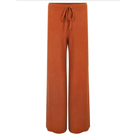 Amazing Woman Colette Burnt Orange Supersoft Knit Trousers - Orange