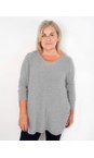 Amazing Woman Silver Caryf X Silver Round Neck Oversized Jumper  