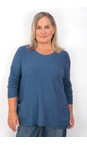 Amazing Woman Summer Blue Caryf X Summer Blue Round Neck Oversized Jumper  