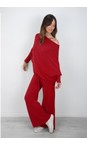 Amazing Woman Berry Red Rouge Colette Berry Red Supersoft Knit Trousers  