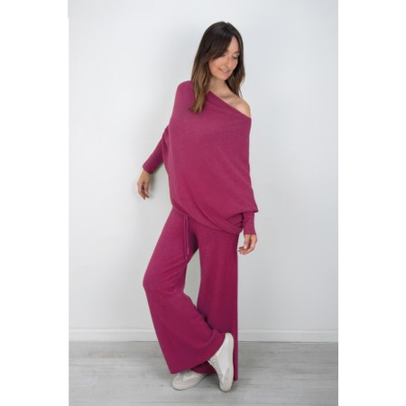 Amazing Woman Colette Fuchsia Supersoft Knit Trousers - Pink