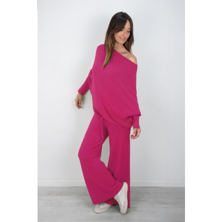 Amazing Woman Colette Cerise Supersoft Knit Trousers - Pink