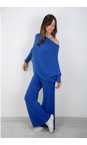 Amazing Woman Blusa Blue Colette Blusa Blue Supersoft Knit Trousers  