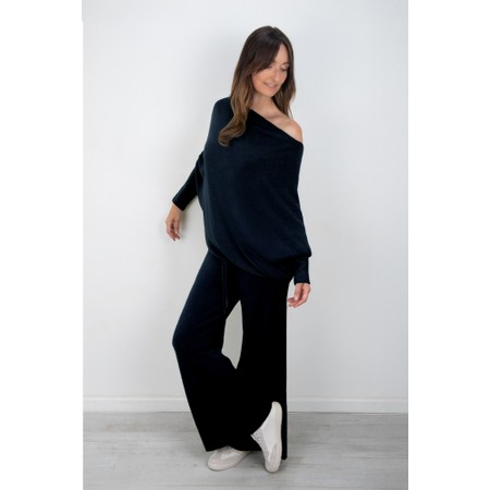 Amazing Woman Colette Dark Navy Supersoft Knit Trousers - Blue