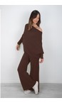 Amazing Woman Espresso Colette Espresso Supersoft Knit Trousers  