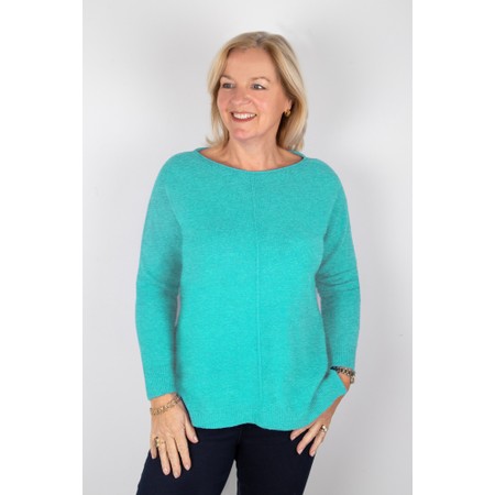 Amazing Woman Maggie Summer Turquoise Seam Front Supersoft Jumper - Turquoise