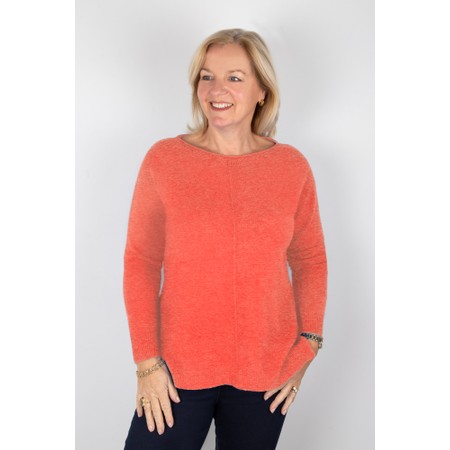 Amazing Woman Maggie Summer Orange Seam Front Supersoft Jumper - Orange
