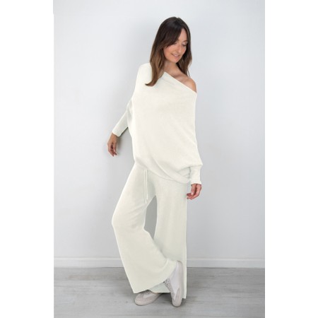 Amazing Woman Colette Cream Supersoft Knit Trousers - Off-White
