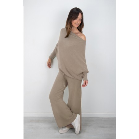 Amazing Woman Colette Smoke Supersoft Knit Trousers - Beige