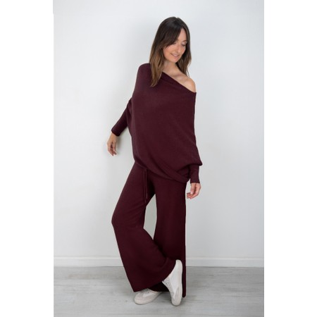 Amazing Woman Colette Mulberry Supersoft Knit Trousers - Purple