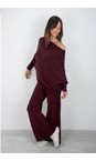 Amazing Woman Mulberry Colette Mulberry Supersoft Knit Trousers  