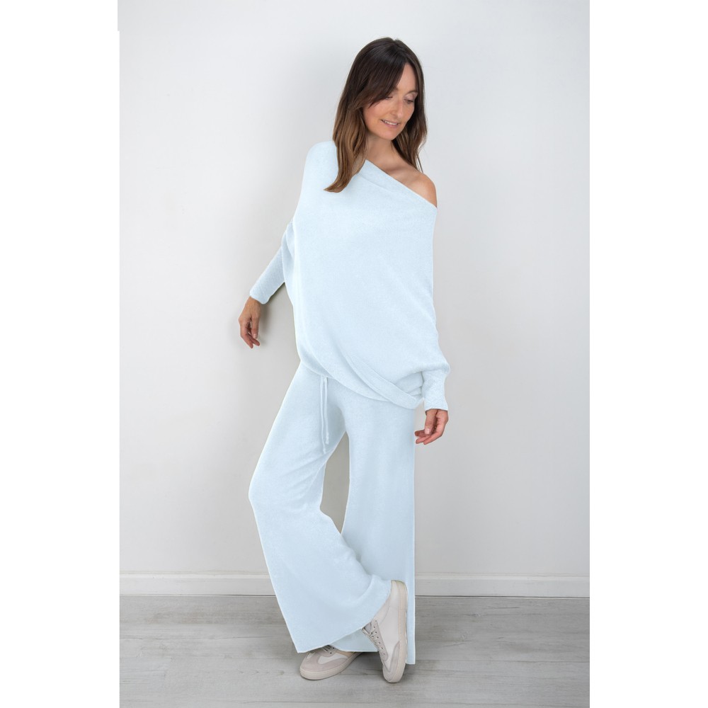 Amazing Woman Colette Pale Blue Supersoft Knit Trousers Pale Blue