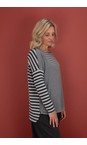 Mama B Riga Antracite Virgi Relaxed Stripe Riga Antracite Top  
