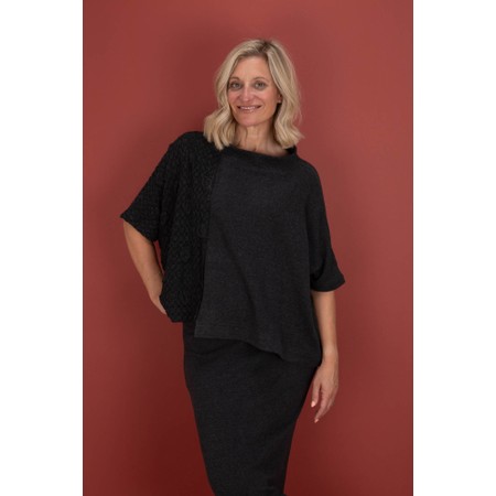 Mama B Nilla Insert Knit Top - Grey