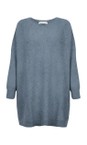 Amazing Woman Denim Cassi X Denim Round Neck Front Seam Knit  