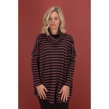 Mama B Bill R Riga Moro Stripe Fleece Jumper - Purple