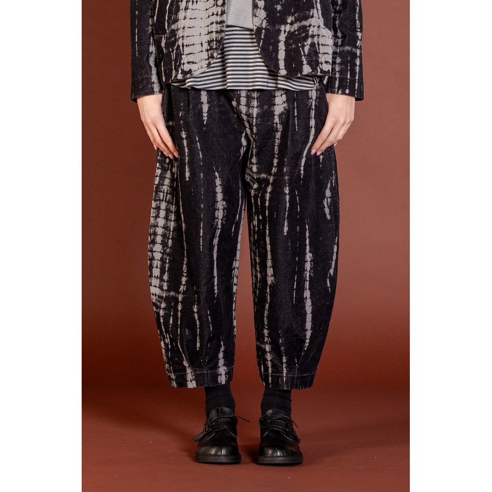 Mama B Bianco PR Nebbia Velvet Print Trouser Nebbia 