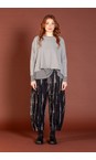 Mama B Nebbia  Bianco PR Nebbia Velvet Print Trouser  
