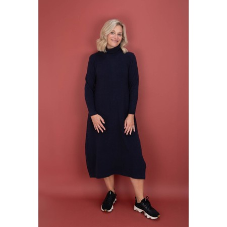 Mama B Tosca U Notte Long Fleece Dress - Blue