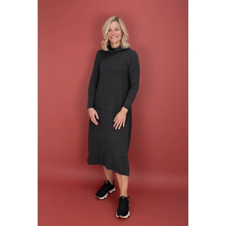 Mama B Tosca U Antracite Long Fleece Dress - Grey