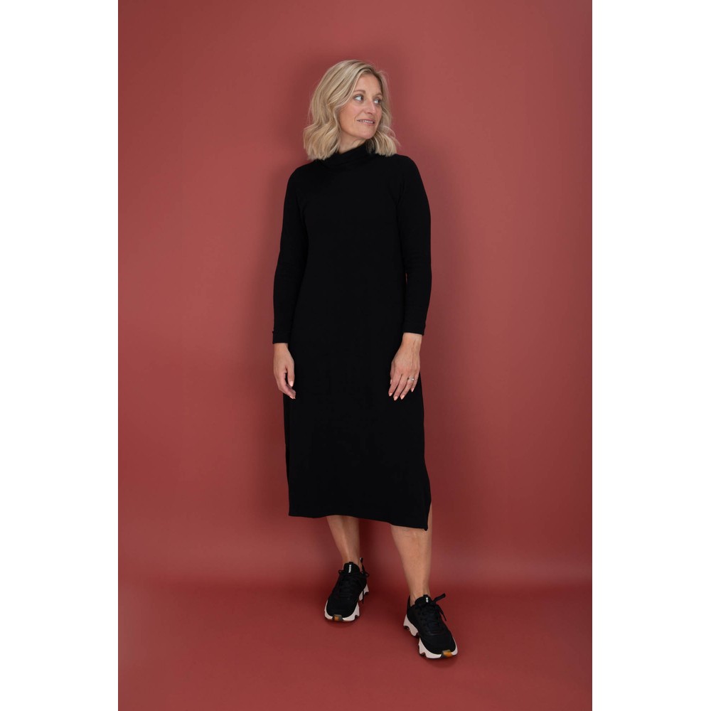 Mama B Tosca U Nero Long Fleece Dress Nero