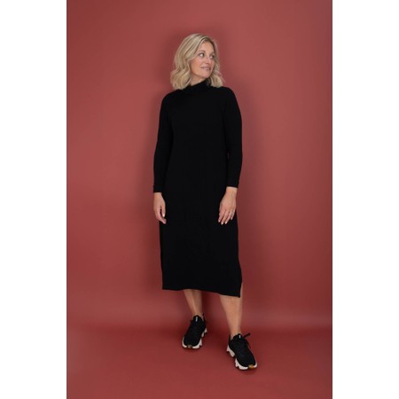 Mama B Tosca U Nero Long Fleece Dress - Black