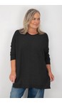 Amazing Woman Charcoal Cassi X Charcoal Round Neck Front Seam Knit  