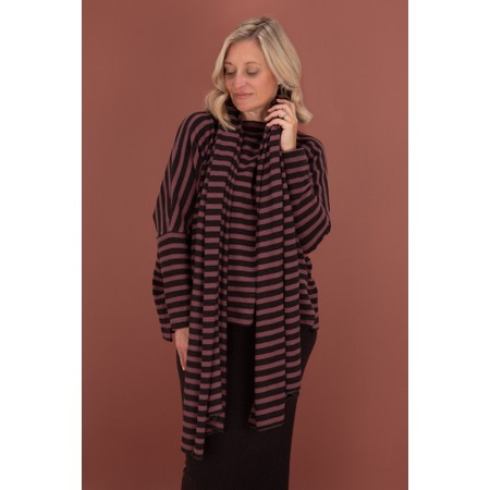 Mama B Segovia R Riga Moro Stripe Fleece Scarf - Purple