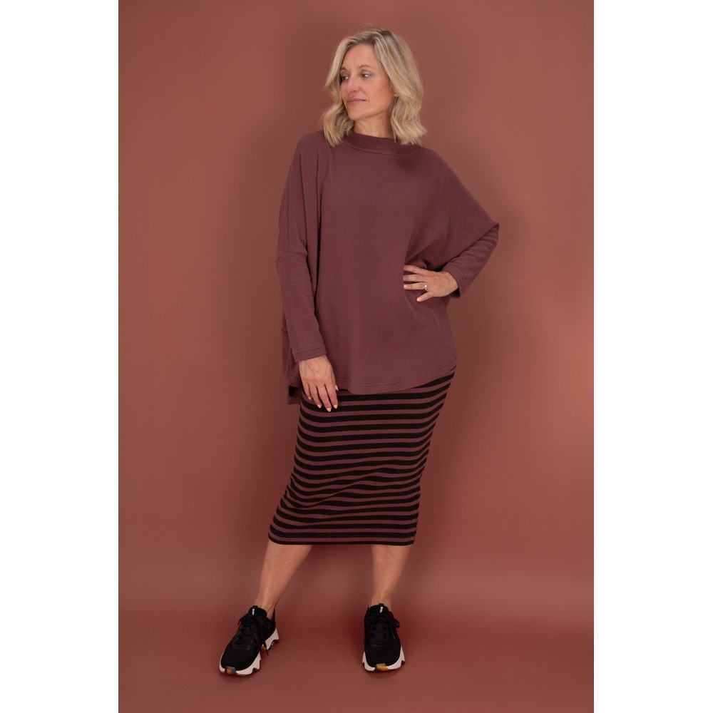 Mama B Lilla R Stripe Fleece Skirt Riga Moro