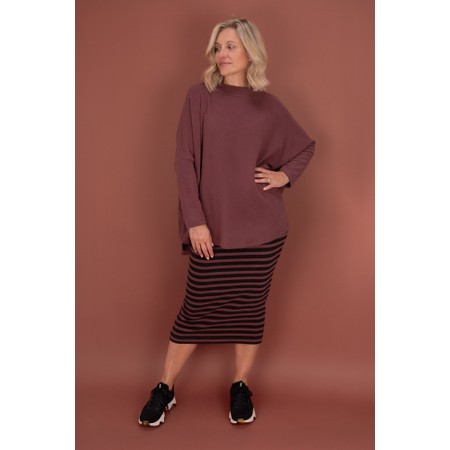 Mama B Lilla R Stripe Fleece Skirt - Purple