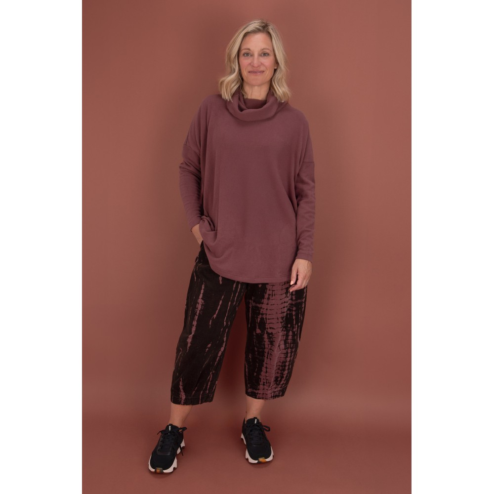 Mama B Bianco PR Cipolla Velvet Print Trouser Cipolla
