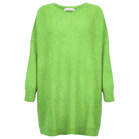 Amazing Woman Cassi X Summer Green Round Neck Front Seam Knit - Green