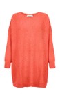 Amazing Woman Summer Orange Cassi X Summer Orange Round Neck Front Seam Knit  