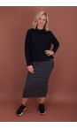 Mama B Riga Notte Lilla R Stripe Fleece Skirt  