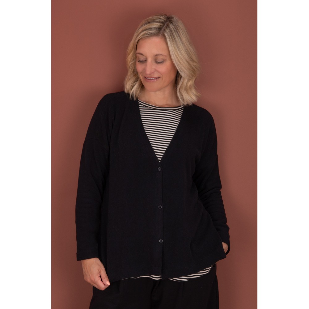 Mama B Cosmico Nero Swingy Cardigan Nero